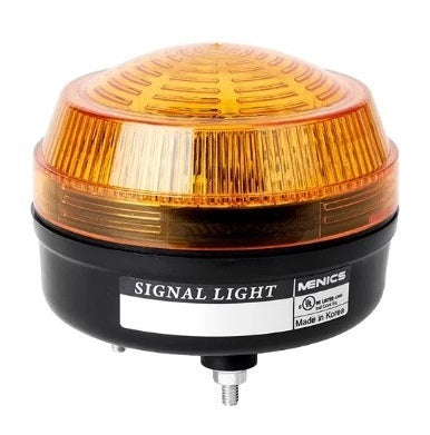 LED Beacon Amber 24V AC/DC 86mm Low Dome Steady & Flash
