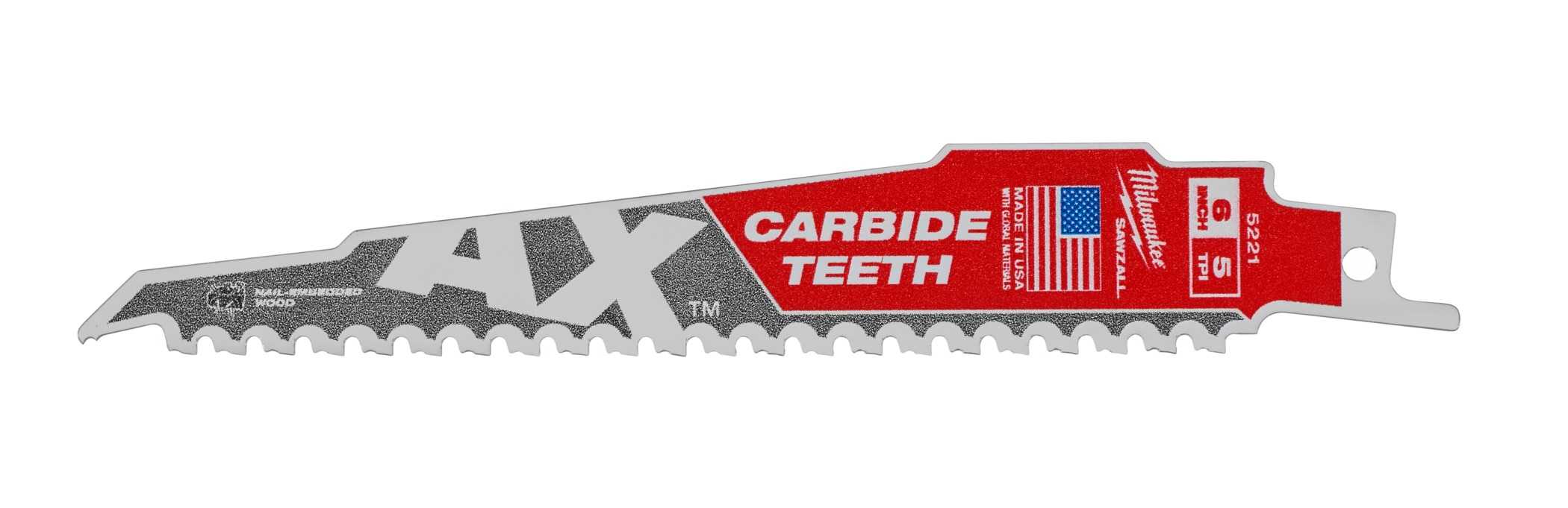 Sawzall Carbide Blade The Ax 5tpi 150mm