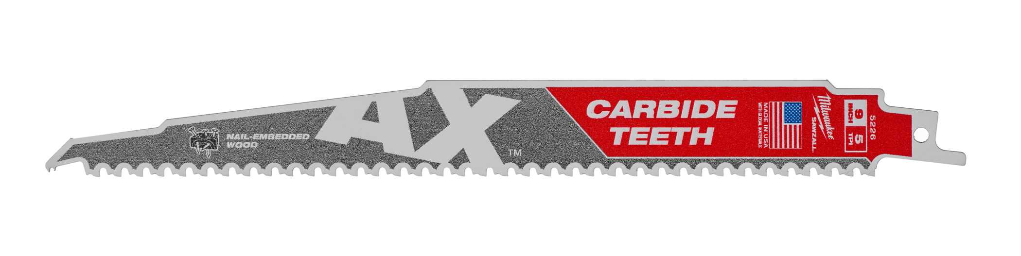 Sawzall Carbide Blade The Ax 5tpi 230mm