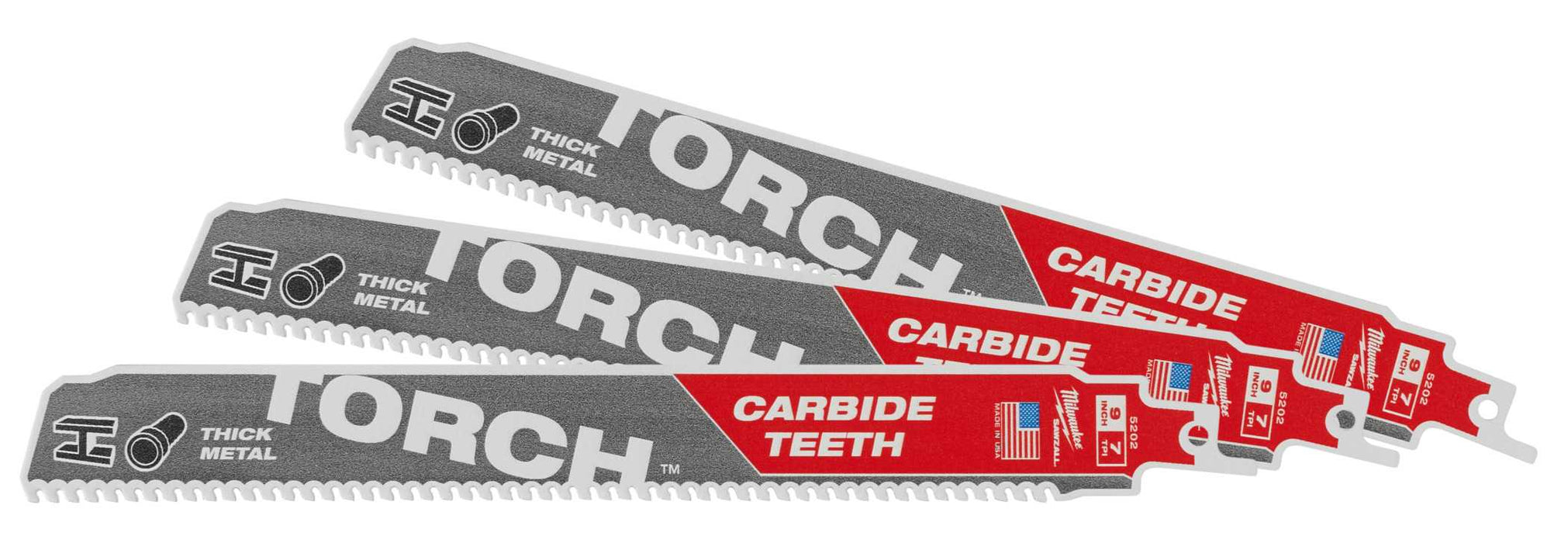Sawzall Carbide Blade The Torch 7tpi 230mm (Pkt3)