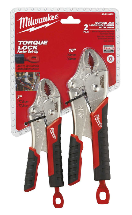 Locking Pliers Durable Grip Set 2pc