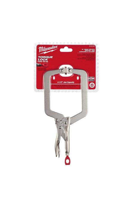 Locking Pliers 9in Swivel Jaw Deep Reach Torque Lock