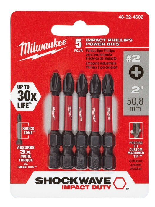 Shockwave Power Bit Phillips No.2 2in 50mm (Pkt5)