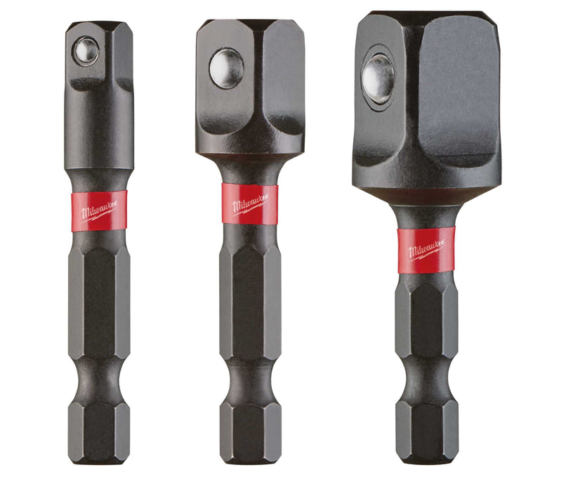 Shockwave Socket Adaptor 1/4in 3/8in 1/2in Set 3pc