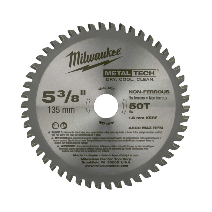 Circular Saw Blade Metal 5 3/8in 135mm 50T Non Ferrous