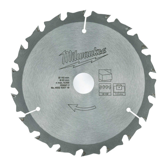 Circular Saw Blade 140mm 18T 20mm