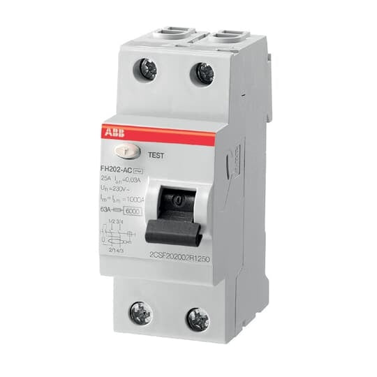 RCCB FH202A 63A 30mA 6kA