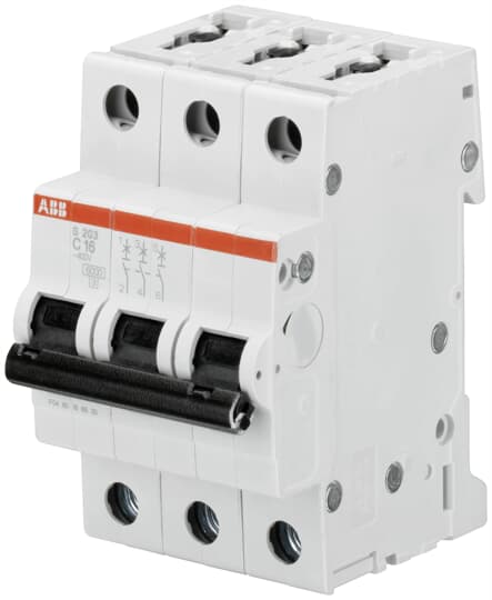 S203 MCB 3Pole 6A 10kA C-Curve
