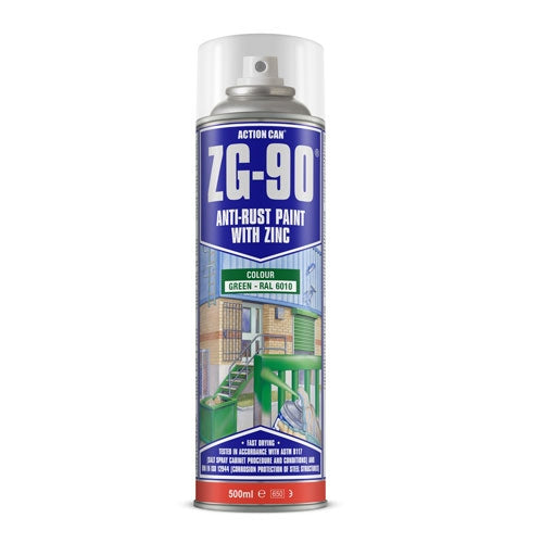 ZG90 Anti Rust Green Paint with Zinc 500ml