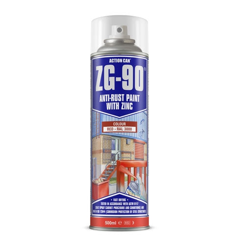 ZG90 Anti Rust Red Paint with Zinc 500ml