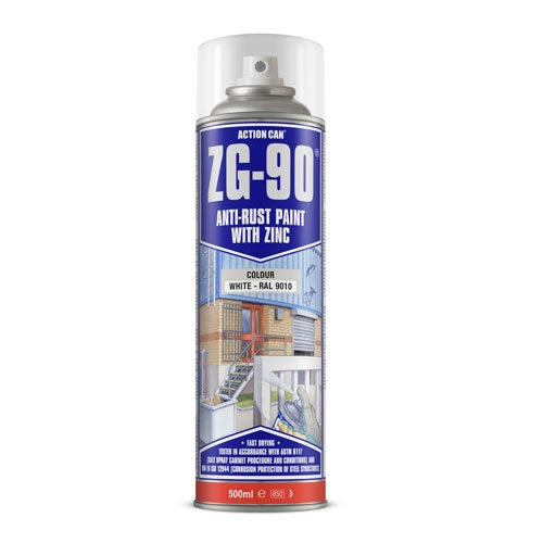 ZG90 Anti Rust White Paint with Zinc 500ml