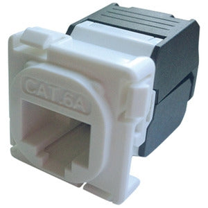 Keystone Cat6A UTP Jack 180Deg White