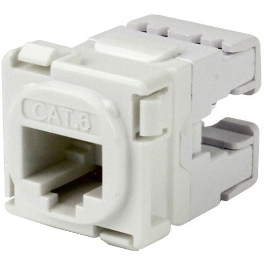 Keystone Cat6 UTP Jack 180Deg White