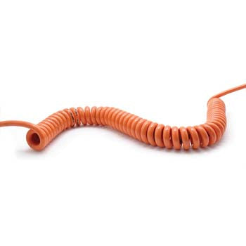 Curly Cord 1.5mm 3c EPR/PUR Orange .5m