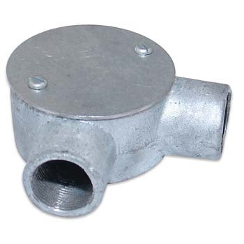 Conduit Box 20mm Angle RD Galv with Lid