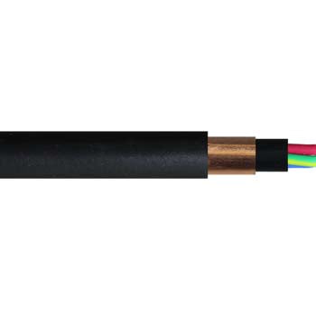 Cable 6mm 3c + 3x2.5mm VSD Screened Tape Flex Black