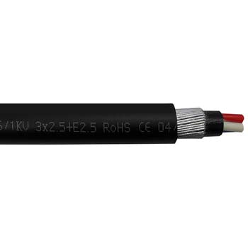 Cable 6mm 4c+E PVC SWA 0.6/1kV Black