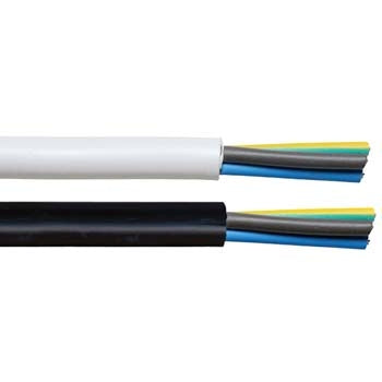 Cable 4mm 3c Flex PVC/PVC 90Deg 250/440V White