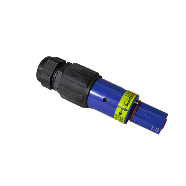Cable MT Line Drain Connector 500A Male IP67 Blue