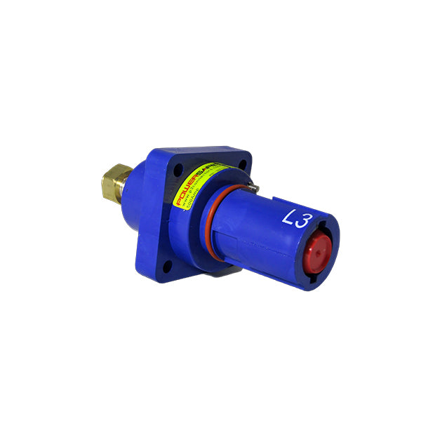 Panel MT Panel Drain Connector 500A Male IP67 Blue