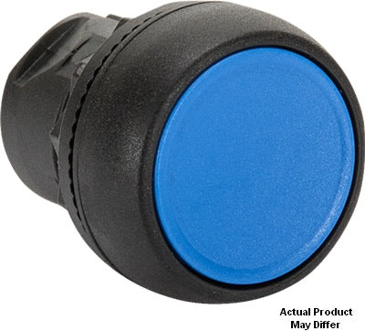 800F Pbutton Plastic Mom Flush Hd Non-Ill Blue 1N/O