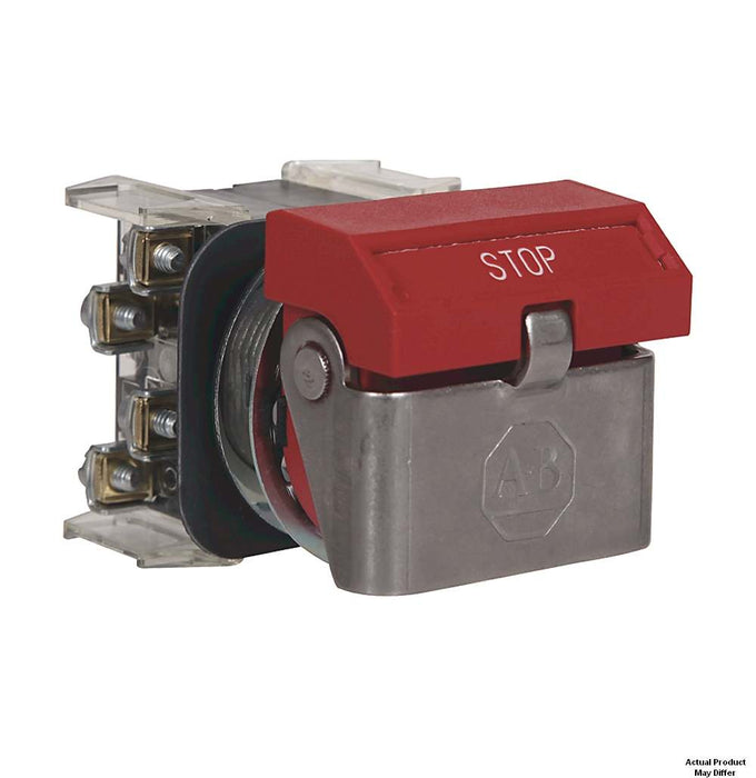 Pbutton Flip Lever Stop 1N/O 1N/C Red