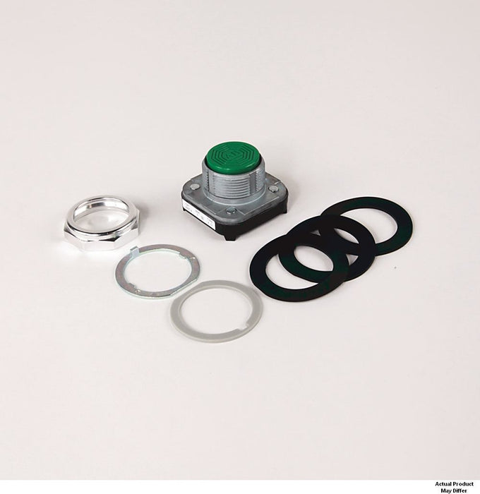 Pbutton 30mm Flush Comp Momentary Green