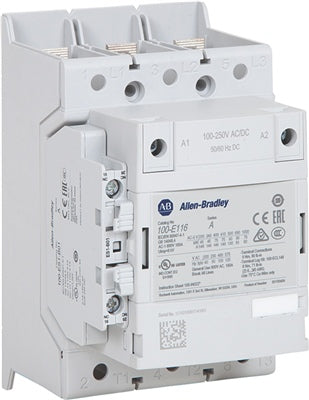 Contactor 55kW 116A 3p 100-25V AC/DC 1N/O 1N/C