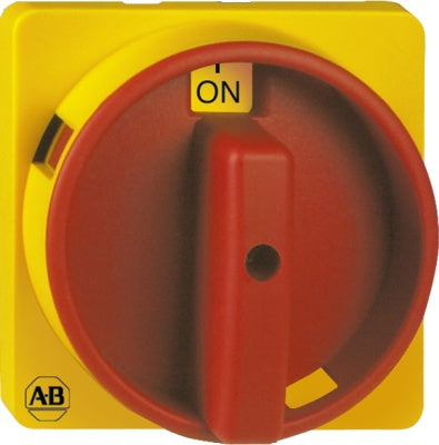 Handle Type N 67mm x 67mm Yellow/Red 90deg 0-1 & Off On