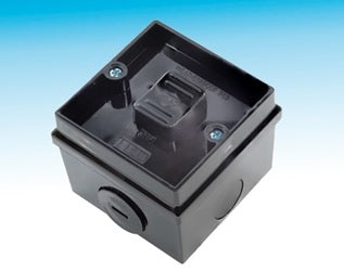 Switch Rocker 16A Single Weatherproof Black IP56