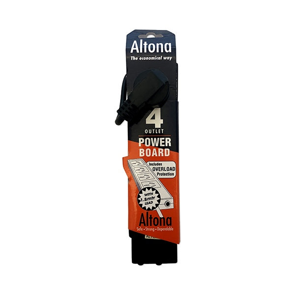 Power Board 4way with Overload Black