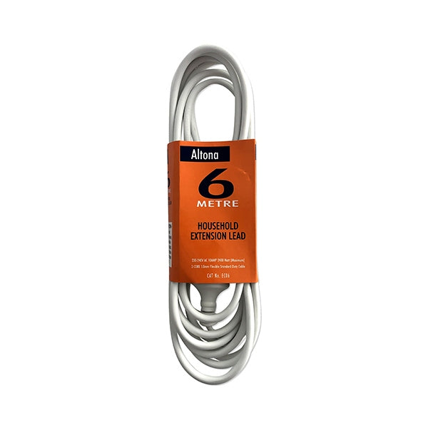 Extension Lead 6m Light Duty White