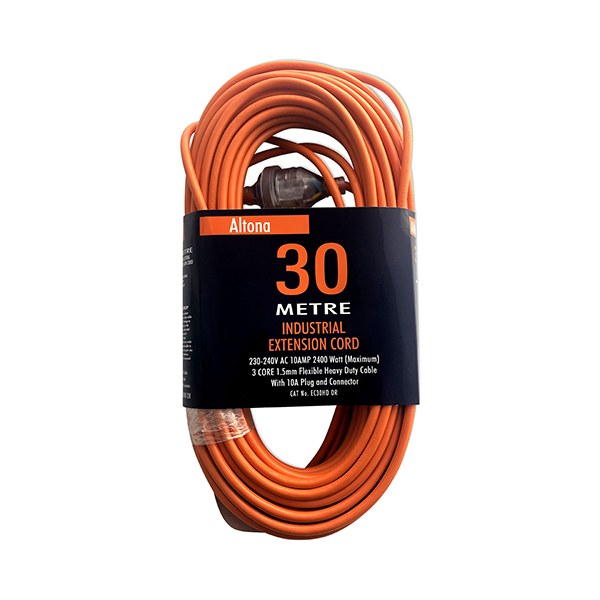 Extension Lead 30m Heavy Duty Orange