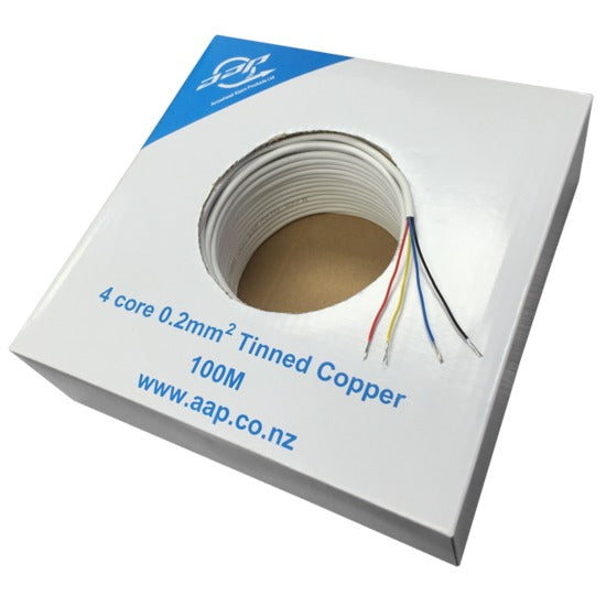 Cable Security 4c 0.2mm Tinned Copper 100m Box