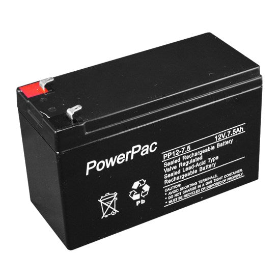 Powerpac Sealed Lead Acid Battery 12V 7.5Ah