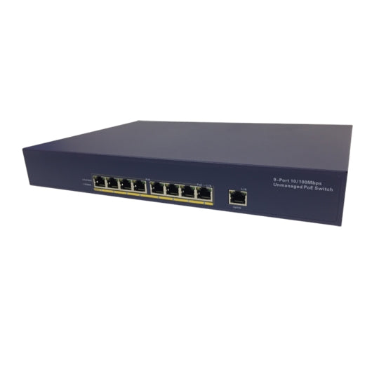 PoE Switch 8x Port 10/100Mbps Active 8+2Ge Switch Built In