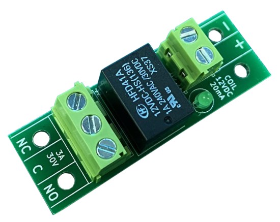 Relay Board 1A SPDT with 12V Coil 43 x 39 x 18mm