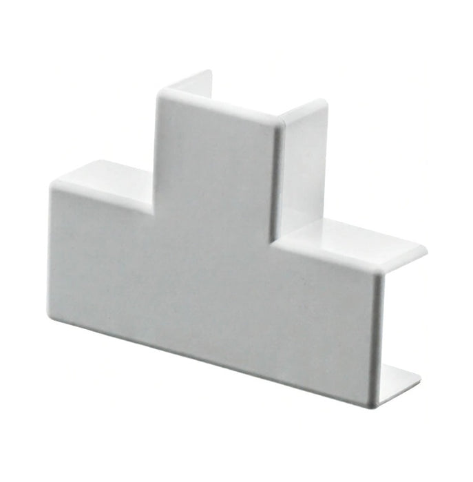 AussieDuct Mini Trunking Flat Tee 25 x 16mm White