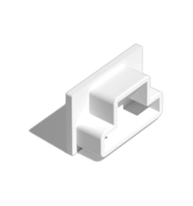 AussieDuct Mini Trunking End Cap 25 x 25mm White