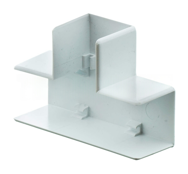 AussieDuct Mini Trunking Flat Tee 25 x 25mm White