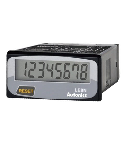 LE8N-BF Hour Meter 8 Digit No Voltage Input 48 x 24mm