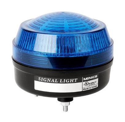 LED Beacon Blue 24V AC/DC 86mm Low Dome Steady & Flash