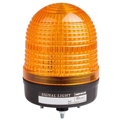 LED Beacon Amber 24V AC/DC 86mm High Dome Steady & Flash