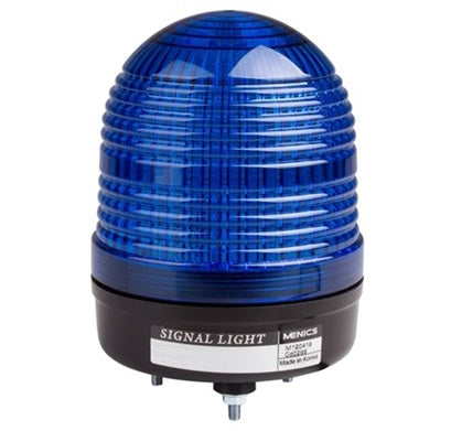 LED Beacon Blue 90-240V AC 86mm High Dome Steady & Flash
