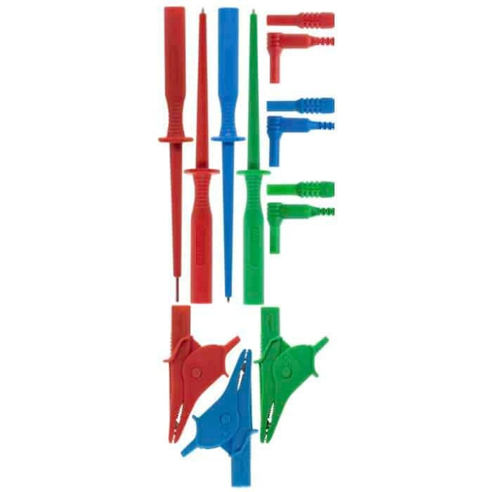 Megger MFT Test Lead Set Red/Blue/Green Unfused Long Tip