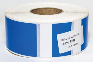 Megger Pat Zebra Label Blue Roll 500