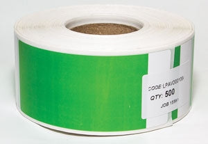 Megger Pat Zebra Label Green Roll 500
