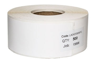 Megger Pat Zebra Label White Roll 500