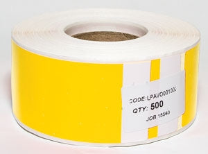 Megger Pat Zebra Label Yellow Roll 500
