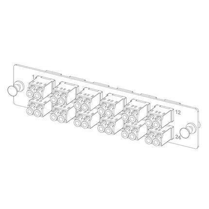 LC Coupler Strip 24f LC MM Violet